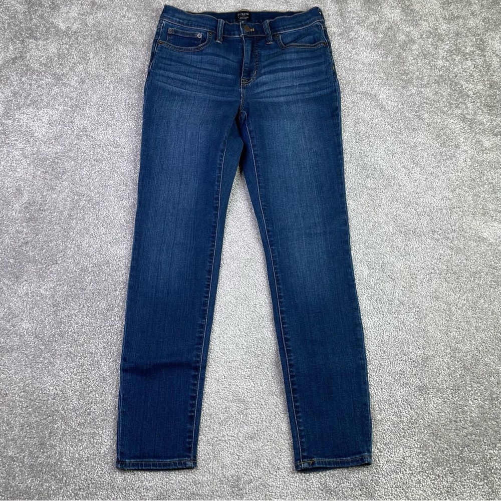 J. Crew Factory Jeans Women's 27 Skinny Mid Rise Dark Wash Denim Preppy